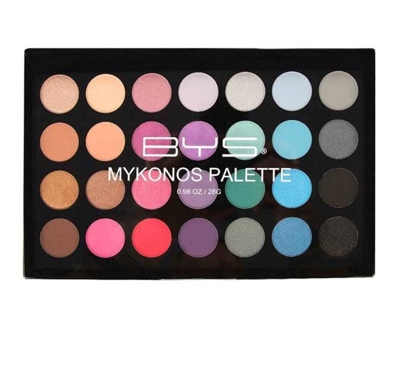 BYS Mykonos Eyeshadow Palette 28 Väriä