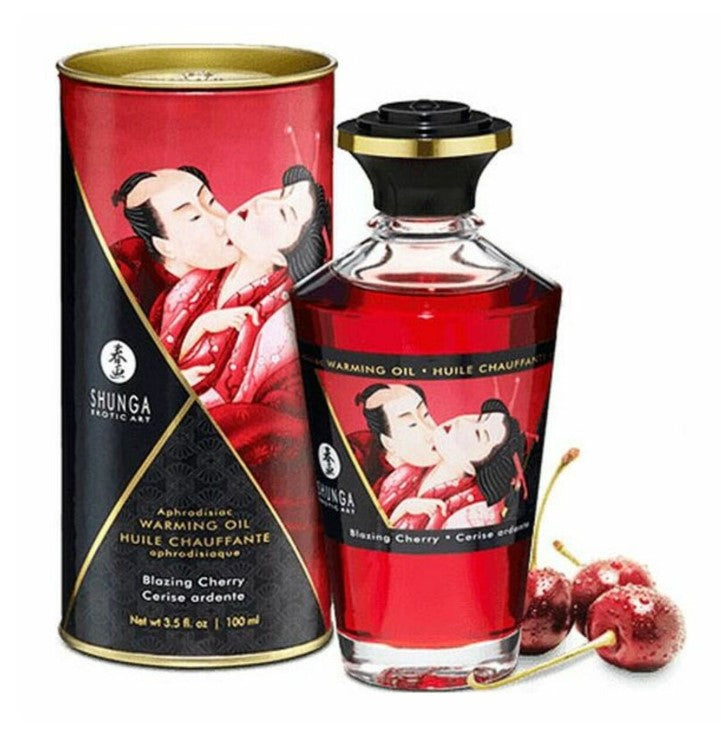 Eroottinen hierontaöljy Shunga Cherry (100ml)