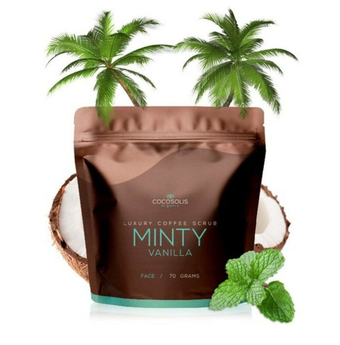 Kasvojen kuorinta-aine Cocosolis Luxury Coffee Scrub Box 4 Kappaletta